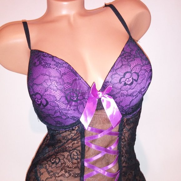 Naughty or Nice Lingerie Set Babydoll & Panty XL (Tag Says 3X but fits more like - Picture 4 of 9